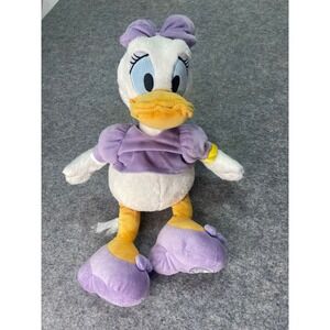 Disney Daisy Duck Plush Purple Dress & Bow‎ Gold Bracelet Authentic Store Toy